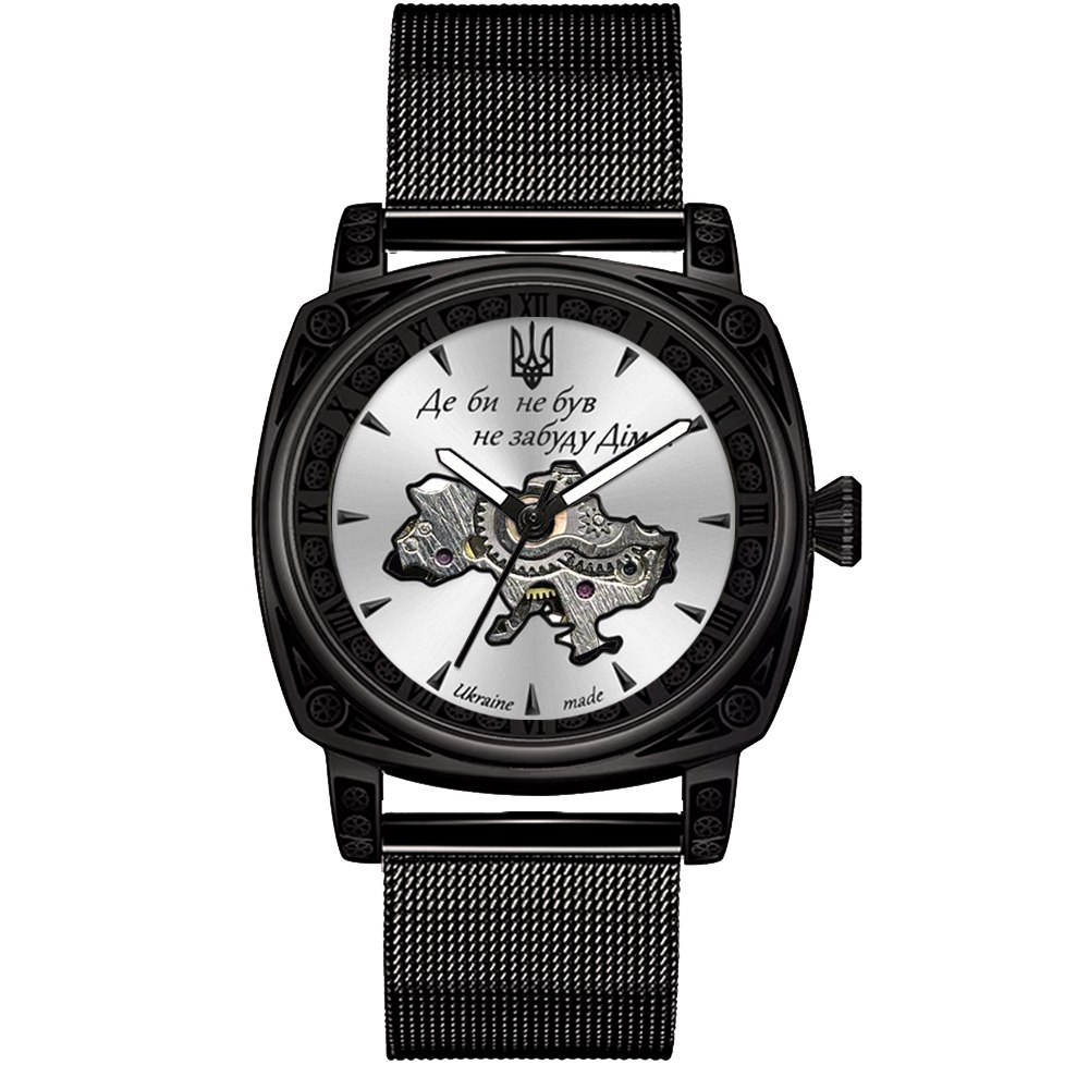 Мужские часы Awarder 021-3D Где бы ни был Black-White Mesh