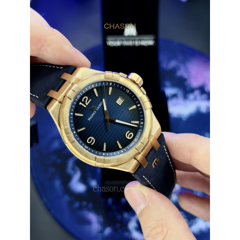 Чоловічий годинник Maurice Lacroix AIKON Bronze 44 mm limited AI1028-BRZ01-420-1