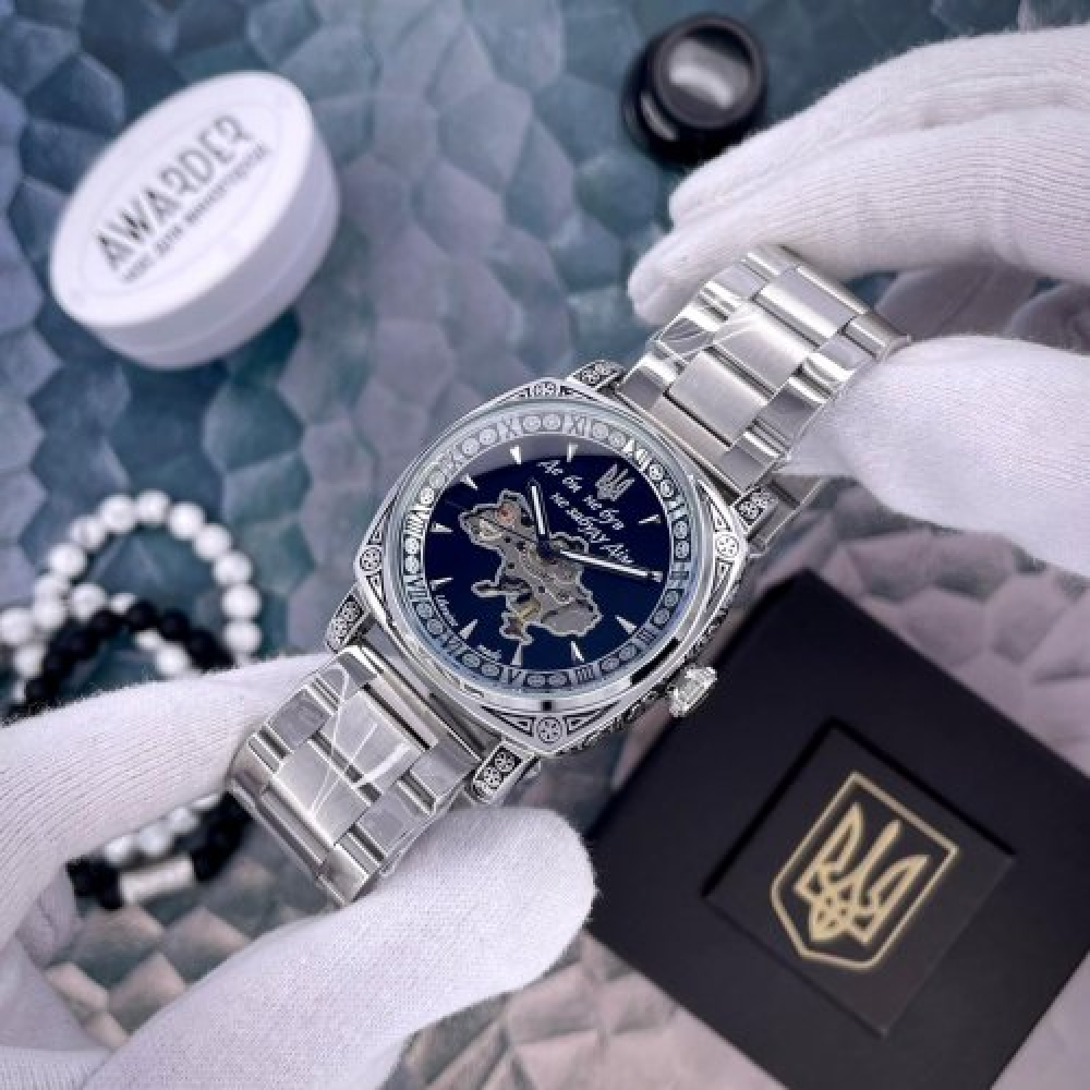 Годинник наручний Awarder 021-3D Де би не був Silver-Black Steel
