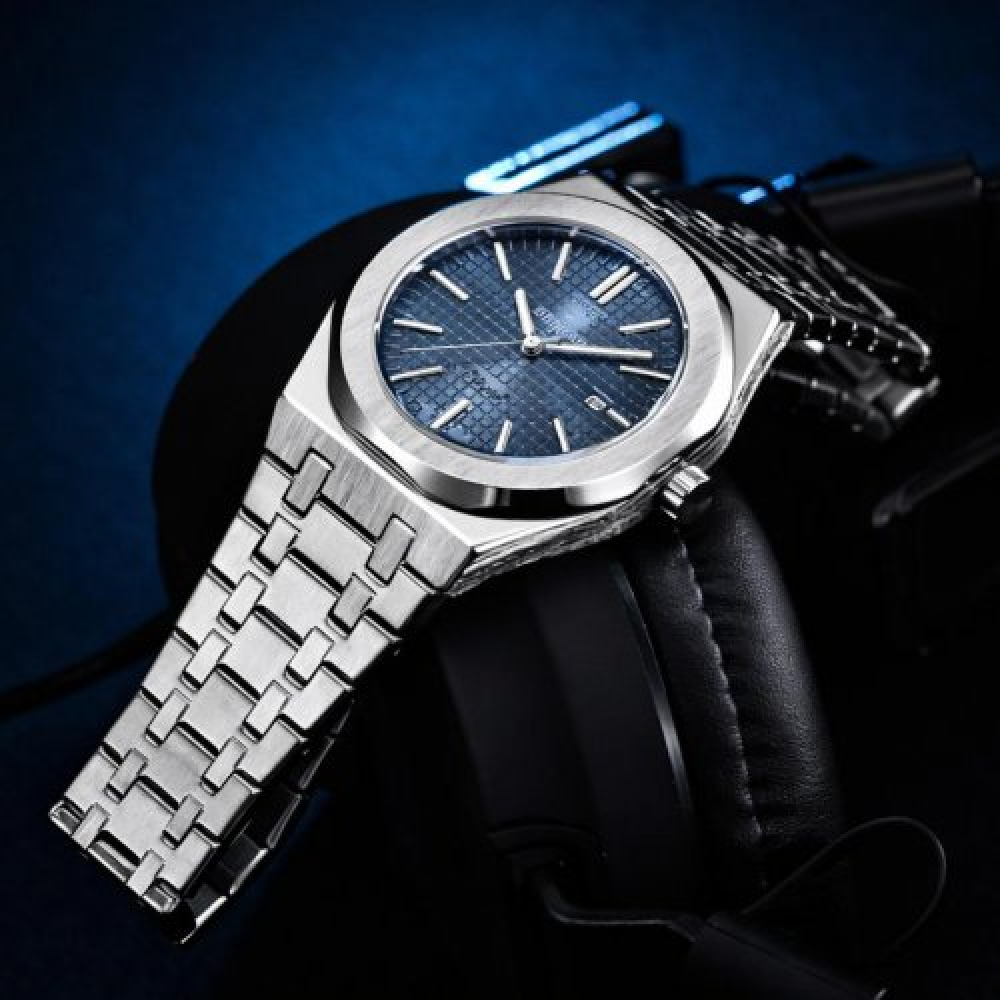 Чоловічий годинник Benyar BY-5156 Silver-Blue
