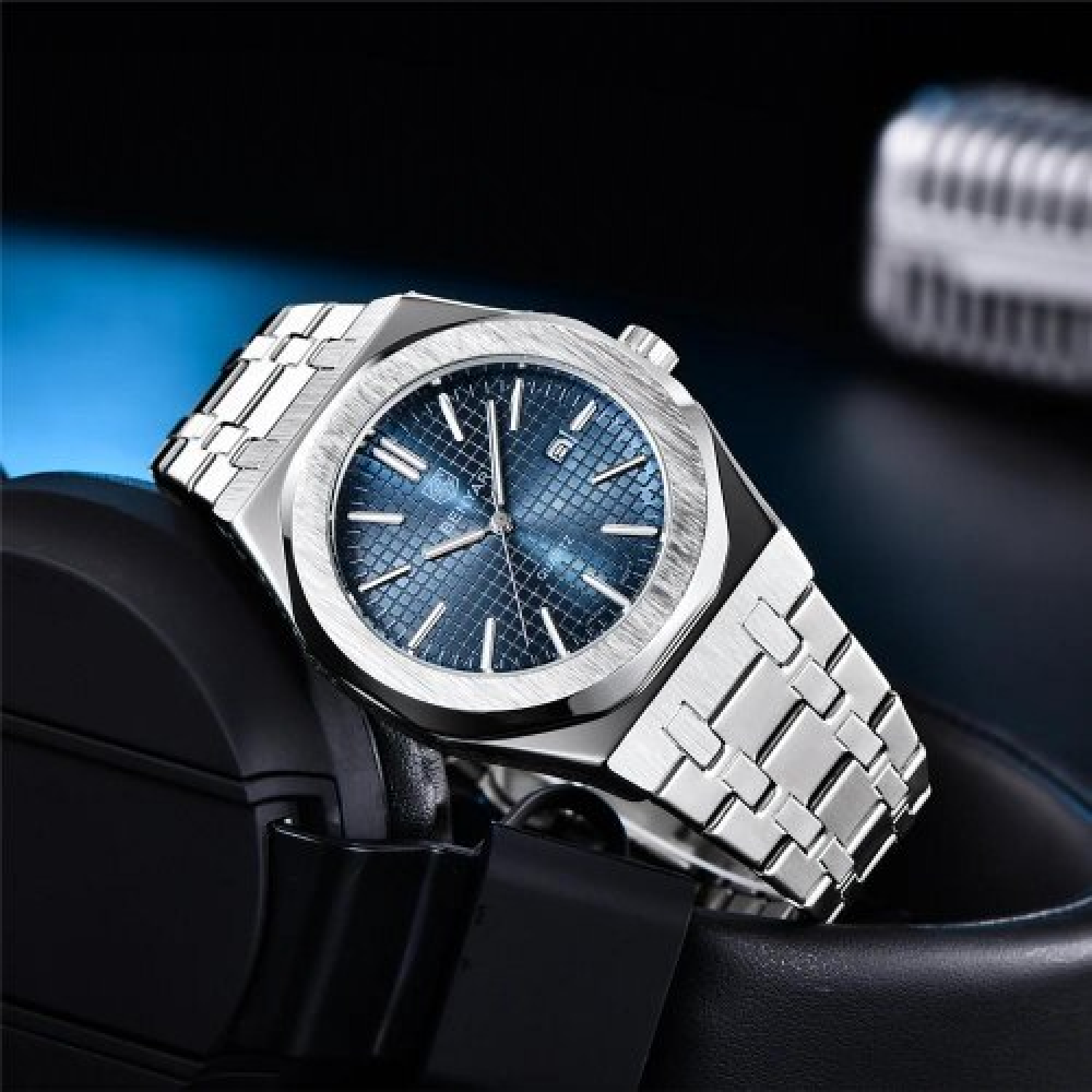 Чоловічий годинник Benyar BY-5156 Silver-Blue
