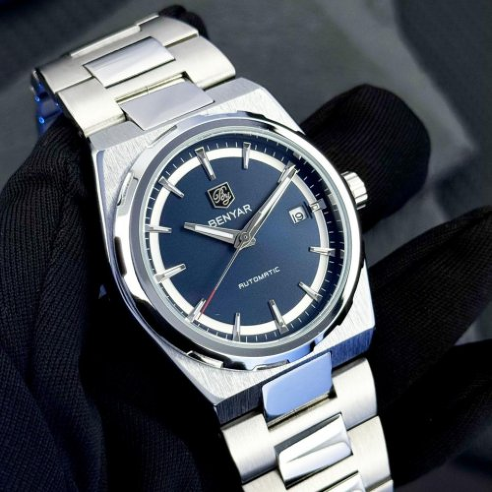 Чоловічий годинник Benyar BY-5203 Silver-Blue