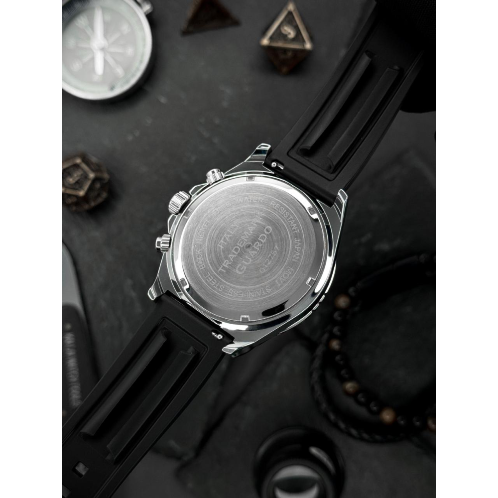  Чоловічий годинник GUARDO 012757-1 silver-black