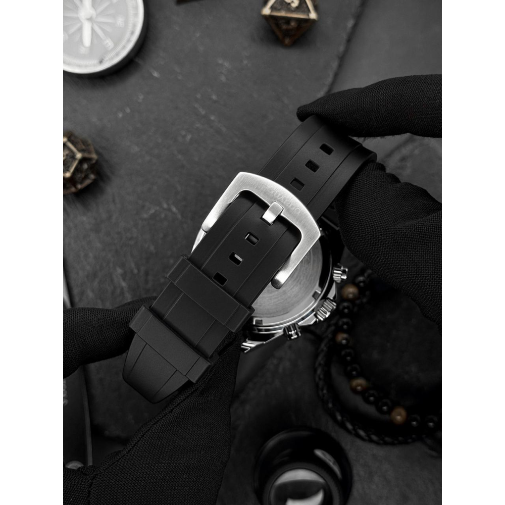  Чоловічий годинник GUARDO 012757-1 silver-black