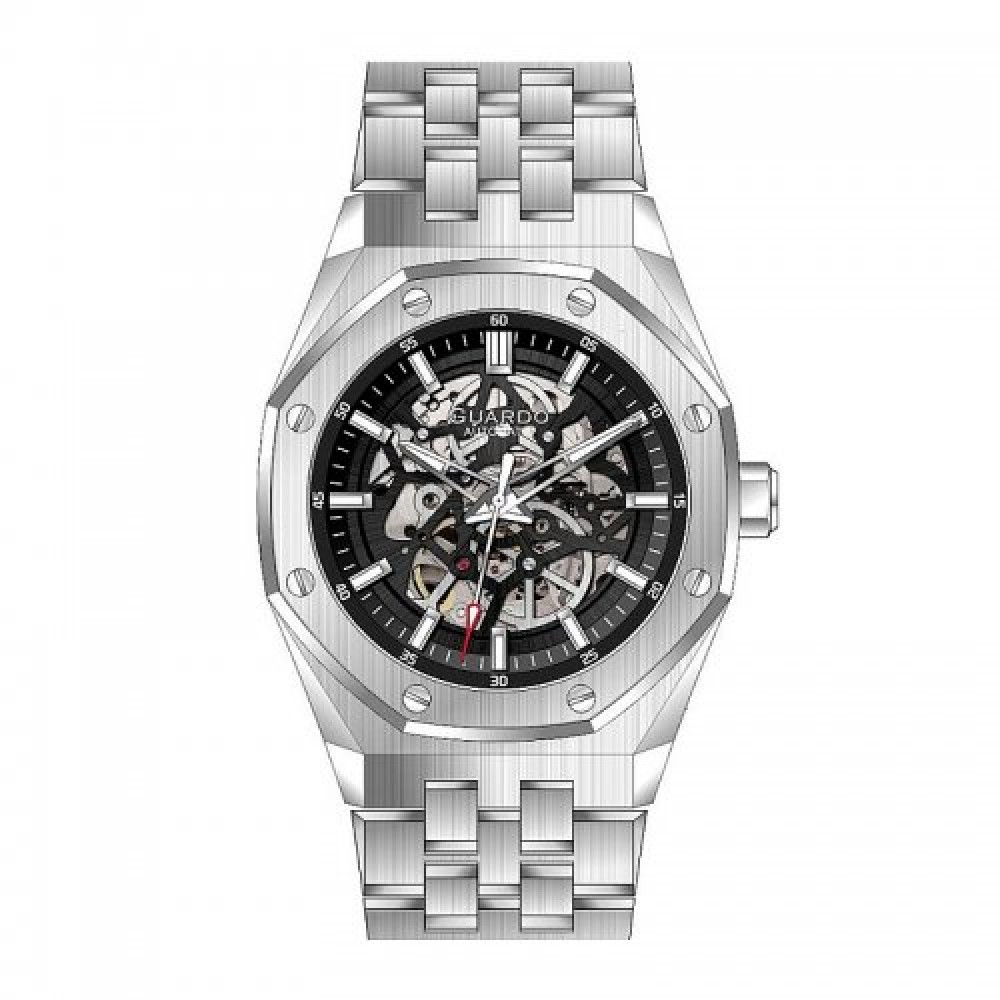 Годинник Guardo SA03014-1 silver-black