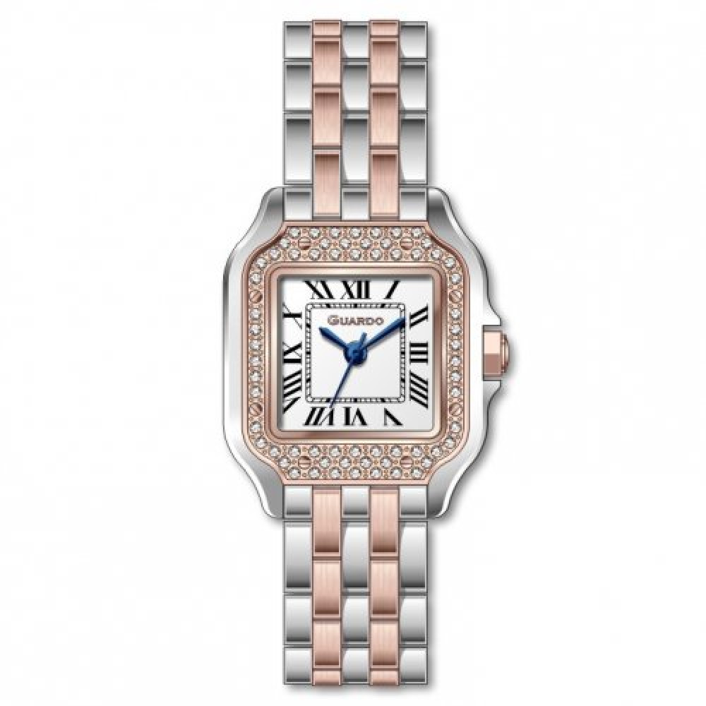  Жіночий годинник GUARDO 012830-5 silver-gold-white