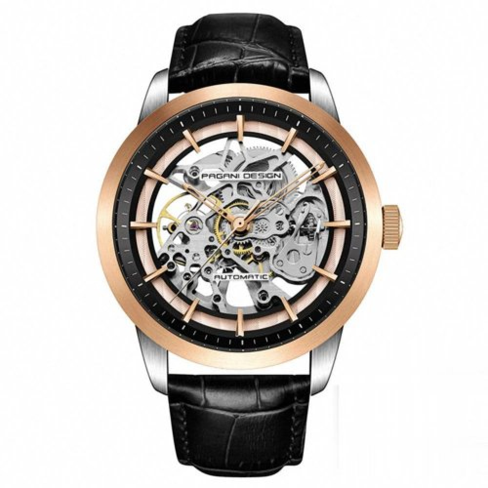  Чоловічий годинник Pagani Design PD-1638 Silver-Gold-Black 