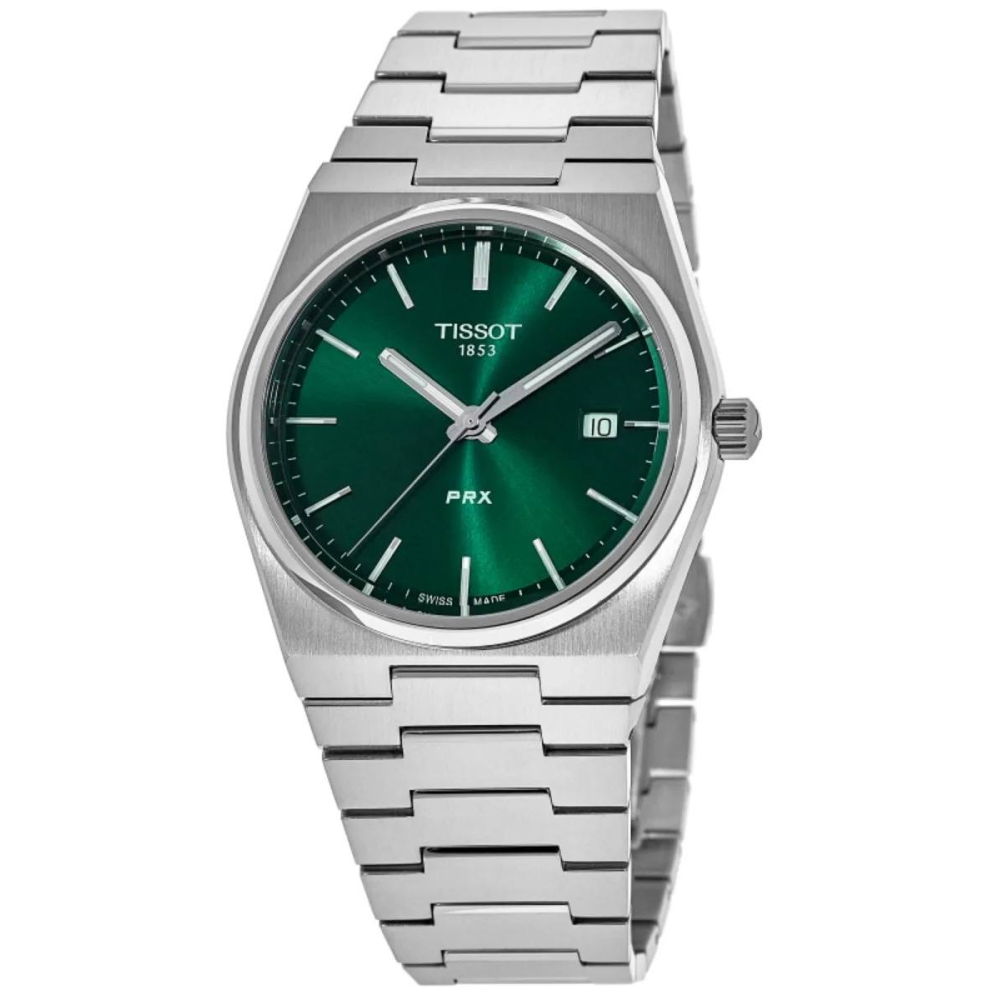 Чоловічий годинник Tissot PRX T137.410.11.091.00 Green Dial